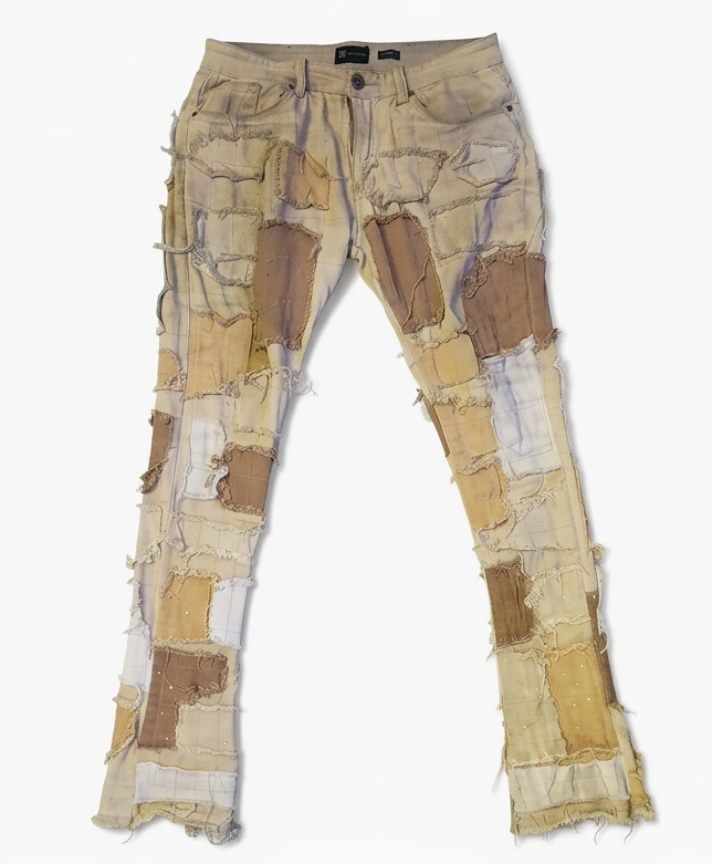 Kreme "Shades" Patchwork Flares